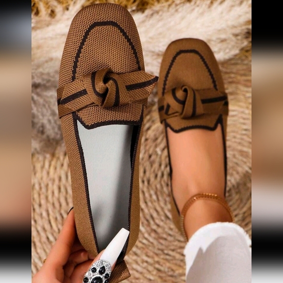 Square-Toe Flat Loafers, Casual Shoes For All Seasons - Picture 2 of 5